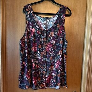 Torrid Dark Floral Tank Top